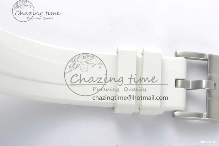 1223 FashionForward Daytona White Ceramic 5GF Best Edition White Black Dial on White Rubber Strap A 2329